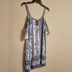 NWT - Sears Trixxi Blue and White Junior Strappy Sundress